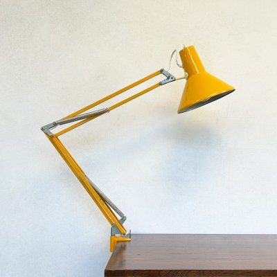 Yellow Architect Lamp from HCF Denmark, 1970s for sale at Pamono