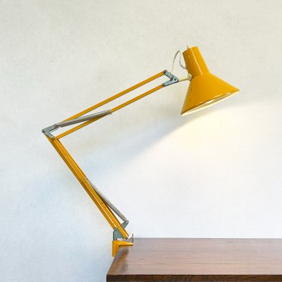Yellow Architect Lamp from HCF Denmark, 1970s for sale at Pamono