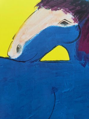 Walasse Ting, Blue Horse, Print for sale at Pamono