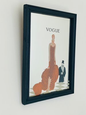 Vintage Art Deco Vogue Magazine Wall Mirror, 1960s for sale at Pamono