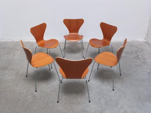 Series 7 Chais in Teak by Arne Jacobsen for Fritz Hansen, 1993