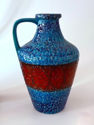 Large Fat Lava Floor Vase from Bay Keramik, Germany, 1960s for