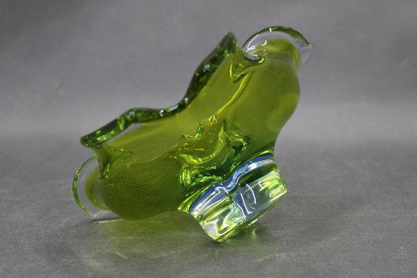 Grüne Mid-Century Glasschale von Josef Michal Hospodka, 1970er bei Pamono kaufen