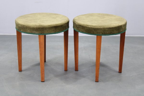 Art Deco Stools, Czechoslovakia, 1940s, Set of 2 for sale at Pamono