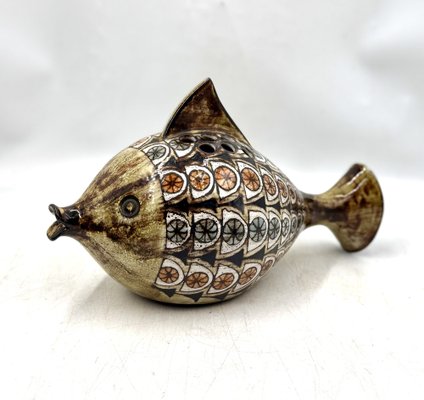 Sunfish Shaped Flower Vase by Jean Claude Malarmey for Vallauris