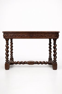 Henri II Style Table or Desk in Oak, 1890s for sale at Pamono