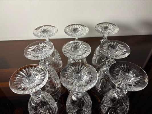 Crystal Glasses from Saint Louis, 19th Century, Set of 9 for sale