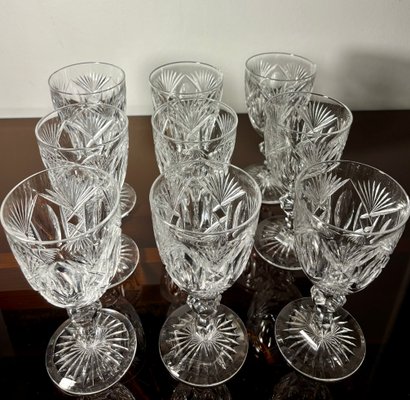 Crystal Glasses from Saint Louis, 19th Century, Set of 9 for sale
