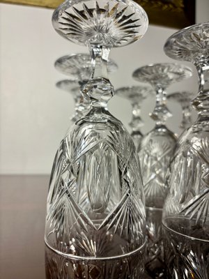 Crystal Glasses from Saint Louis, 19th Century, Set of 9 for sale