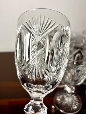 Crystal Glasses from Saint Louis, 19th Century, Set of 9 for sale