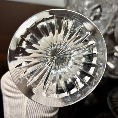 Crystal Glasses from Saint Louis, 19th Century, Set of 9 for sale