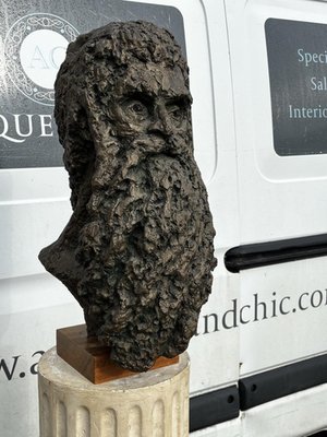 Large Bust on Corinthian Column Display Stand for sale at Pamono