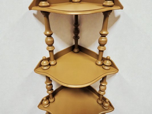 Large Napoleon III Turned Wood Corner Shelf, 1920s for sale at Pamono