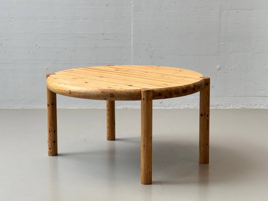 Round Pine Table by Rainer Daumiller, Denmark, 1970s for sale at