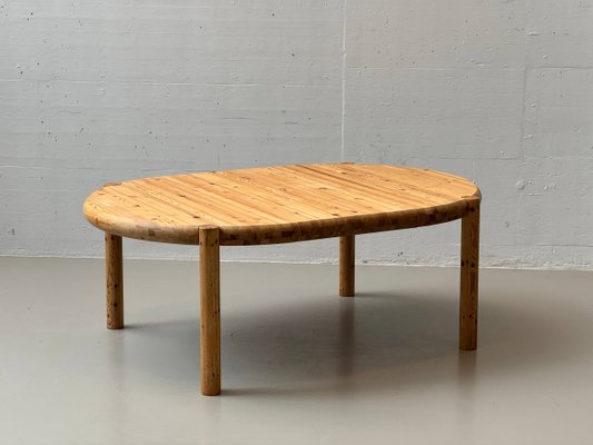 Round Pine Table by Rainer Daumiller, Denmark, 1970s for sale at