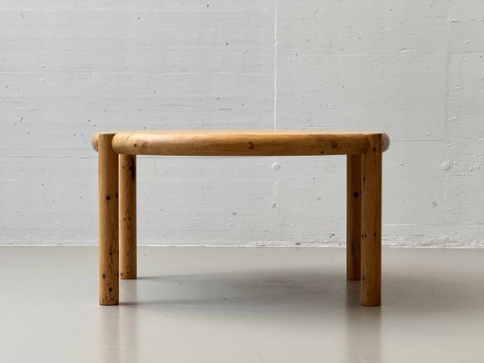 Round Pine Table by Rainer Daumiller, Denmark, 1970s for sale at