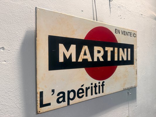 Vintage Martini Lapéritif Advertising Sign, 1973 for sale at Pamono