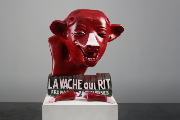 Art Deco The Laughing Cow Advertising Sculpture from Novita