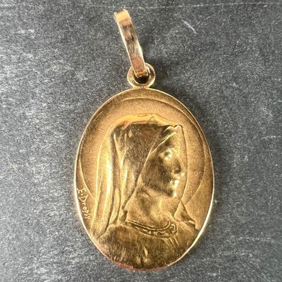 MÉDAILLE ANCIENNE DE la Vierge et l’Enfant en métal doré EUR 5,00 - FR
