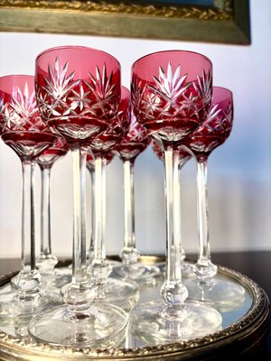 Vintage Liquor Glasses in Saint Louis Crystal, 1920s, Set of 9 for sale at  Pamono