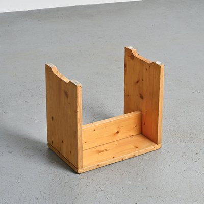 Table Pliante En Pin Massif Laqué Noir - Design Roger Tallon