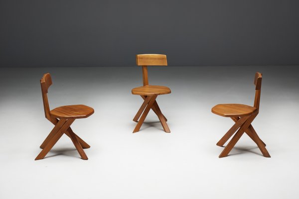 French S34 Dining Chair by Pierre Chapo, 1970s for sale at Pamono