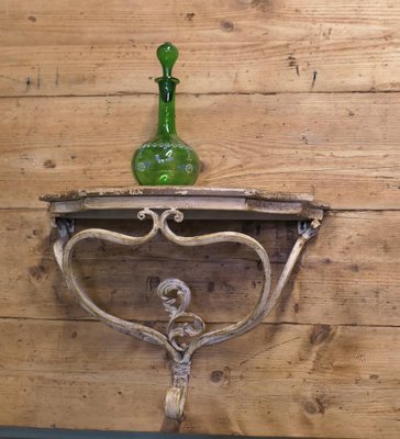 Lot De 2 Meubles En Fer Forgé : Une étagère 4 Niveaux Et Une Console - Occasion, Style Industriel/vintage