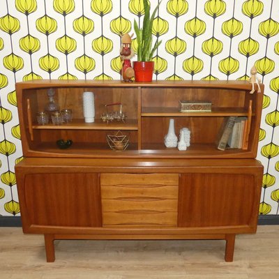 超希少！1967年製デッドストック　ペプシ、ミリンダ販促陳列棚　ホーロー看板 Danish Teak Wall-Mounted Display Cabinet from Dyrlund, 1960s for