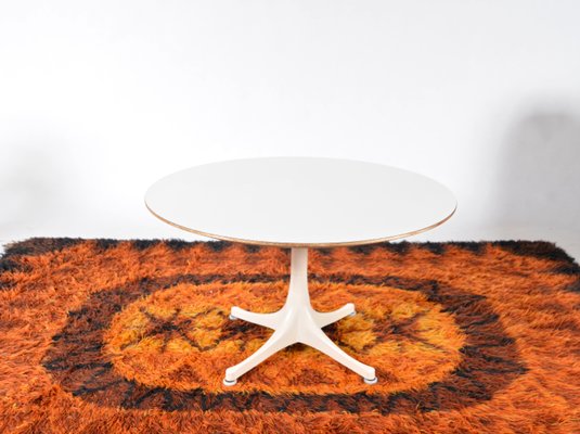Low Mid-Century White Model 5452 Coffee or Side Table by George