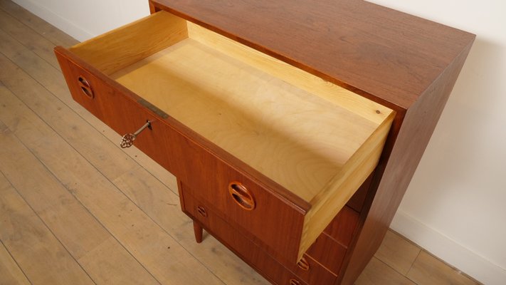 Vintage Chest of Drawers in Teak, 1950s for sale at Pamono