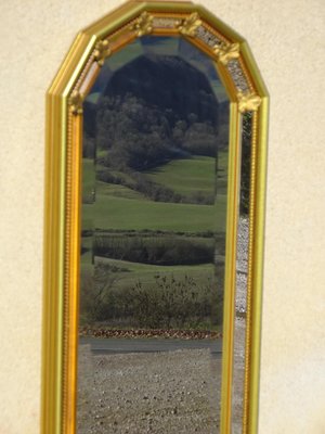 Miroir Mural Contemporain Danois Avec Bord Biseauté Et Fleur En 3D – Déco Design épuré