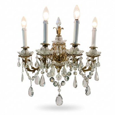 Paire D'Appliques Murales Rococo En Cristal - Palazzo INT - Or - NEUVES