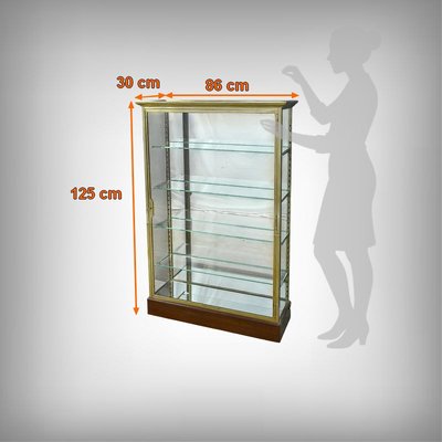 Ancienne vitrine de grand magasin fin XIXème en laiton - Nord Factory