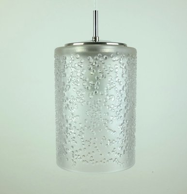 mid century glass pendant light