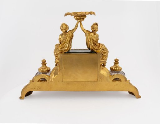 Montre De Bureau Mécanique 17 Rubis - Boîtier Bronze Doré, Mouvement Manuel, Occasion Fonctionnelle