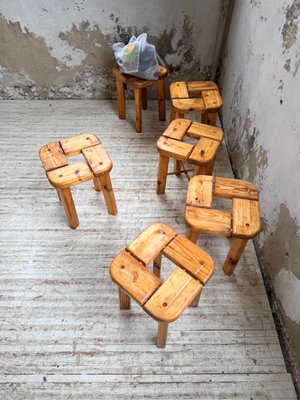 Stools by Olof Ottelin, Finland, 1950, Set of 6 for sale at Pamono