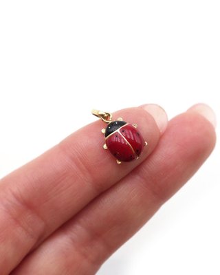 Pendentif Porte-bonheur Coccinelle En Or Jaune 18 Carats - 0,4 Grammes, Unisexe, Neuf Avec étiquettes