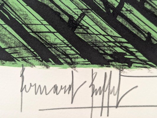 Bernard Buffet, Saint-Servan, The Solidor Tower, 1985, Lithograph