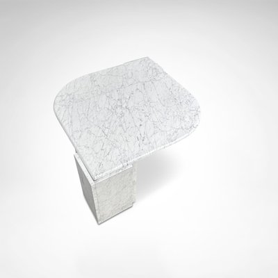 German Teardrop Coffee Table with Carrara Marble, 1980s for sale