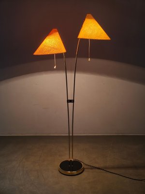 Mid-Century Japanese Style Brass Floor Lamp, 1960s for sale at Pamono