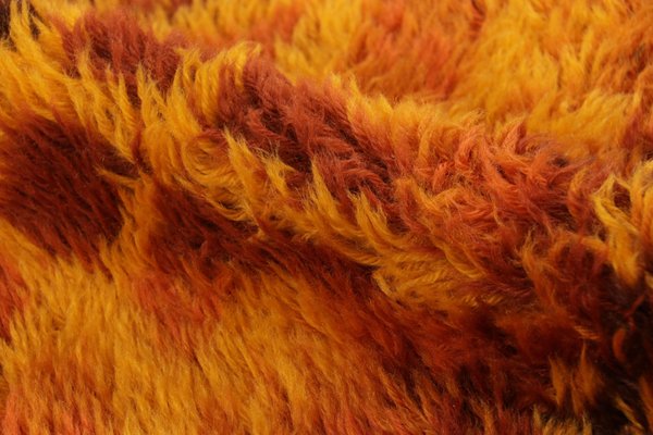 Lot De 10 Carreaux De Moquette Vintage Armstrong 12x12 Pouces - Adhésif, Couleur Orange/rouge