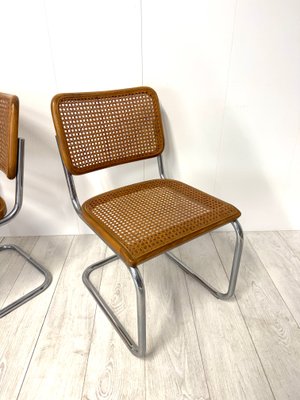 Model B32 Cesca Chairs by Marcel Breuer for Thonet, 1970s, Set of