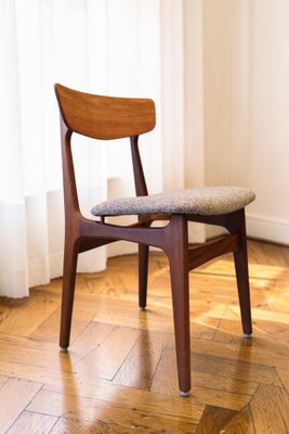 Danish Teak Chair with Seat in Bouclé by Schiønning & Elgaard for