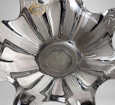 Grande coupe vintage, centre de table de la cristallerie d’art de