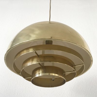Mid Century Modern Brass Dome Pendant, Mid Century Modern Hanging Lamp Shades