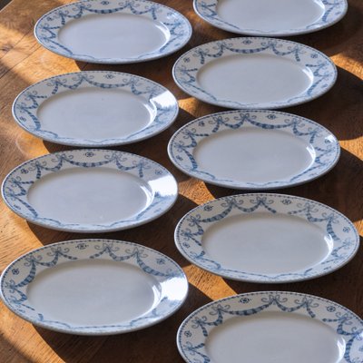 フランスアンティーク　サルグミンヌJULIANAシリーズ　ディナープレート③ French Juliana Dessert Plates from Sarreguemines, 1888, Set of 9