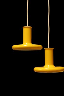 Optima Lamp in Yellow Metal by Hans Due for Fog & Mørup, 1970s for