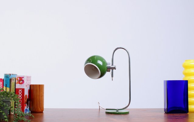 Adjustable Green Eyeball Desk Lamp from Herda, 1970s for sale at