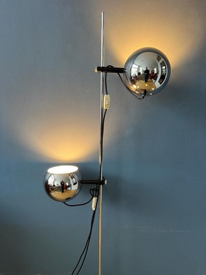 Mid-Century Chrome Eyeball Floor Lamp from Herda, 1970s for sale