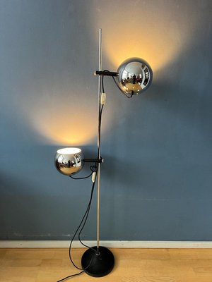 Mid-Century Chrome Eyeball Floor Lamp from Herda, 1970s for sale